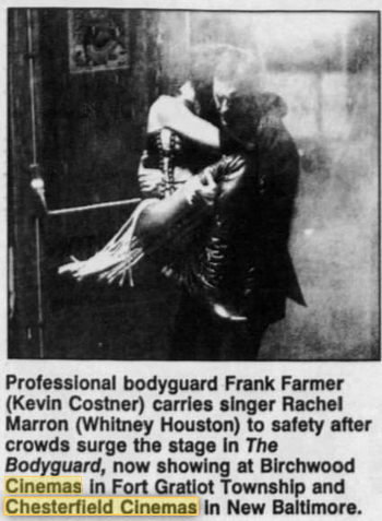 Premier Theaters (Chesterfield Cinemas 1-2-3) - 1992 Ad Under Chesterfield Cinema Name (newer photo)